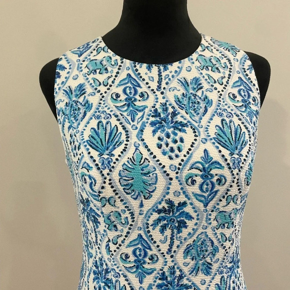 Lilly Pulitzer Mila Stretch Shift Dress Resort White Isle Of Tile Size 0 - Picture 5 of 10